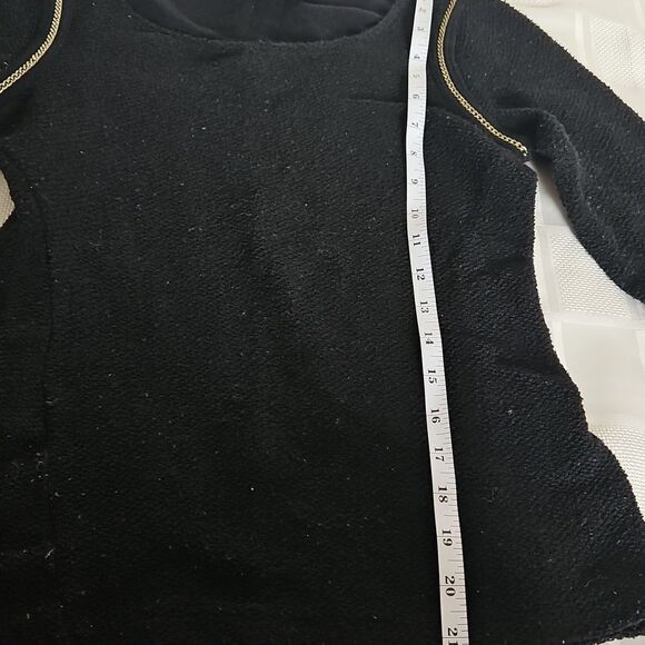 Limited Collection Women's Long Sleeves Sweater Size 8 Black & Gold - Picture 9 of 16